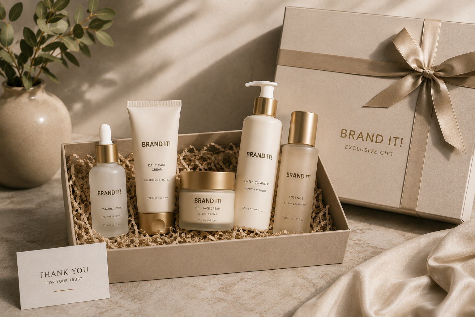 Exclusive gift box with hand cream and lip care as a corporate gift for clients, employees and business partners.